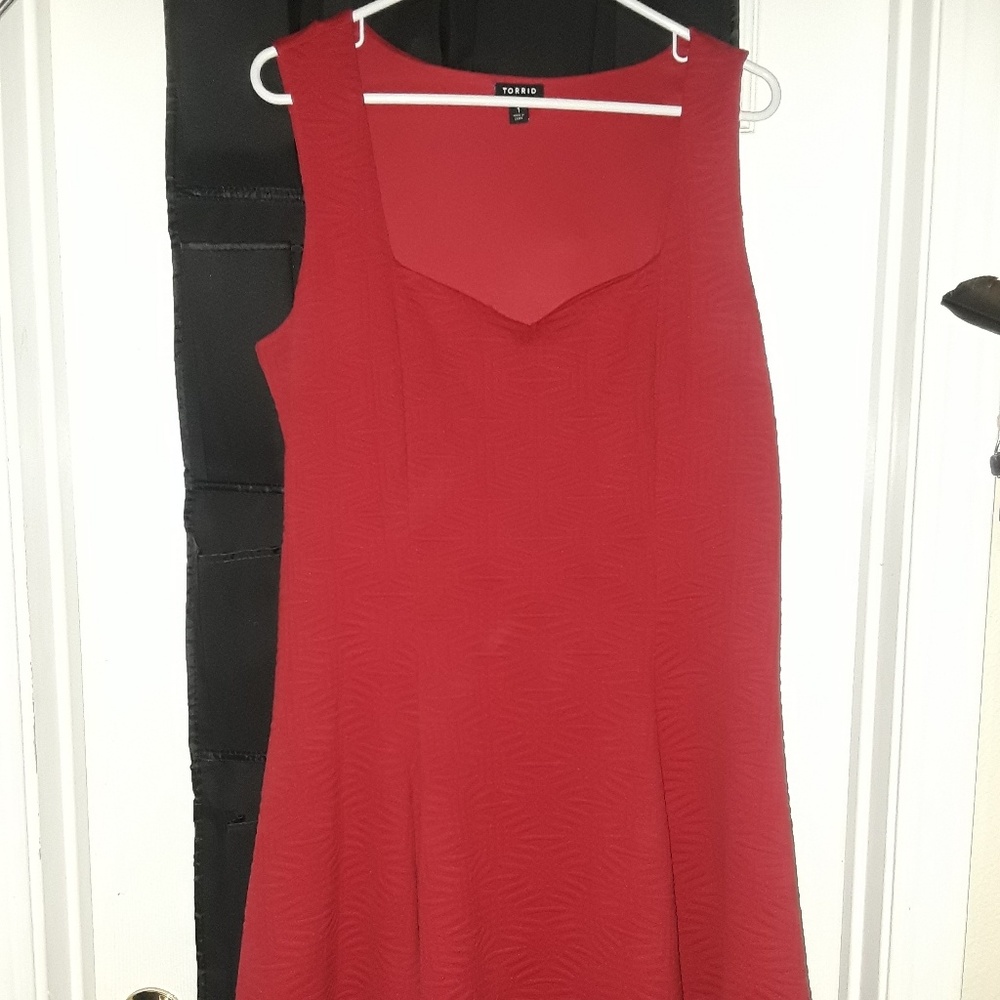 Red swing dress